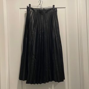 Topshop leather style mid skirt